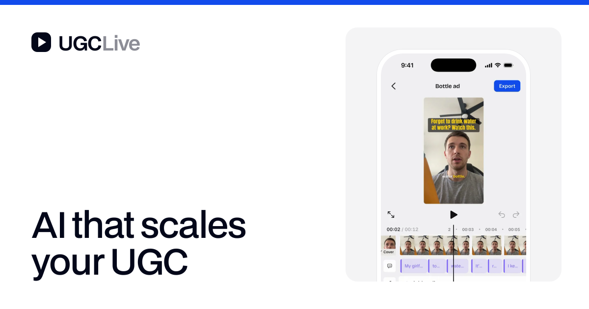 AI that scales your UGC: analyze, script, edit